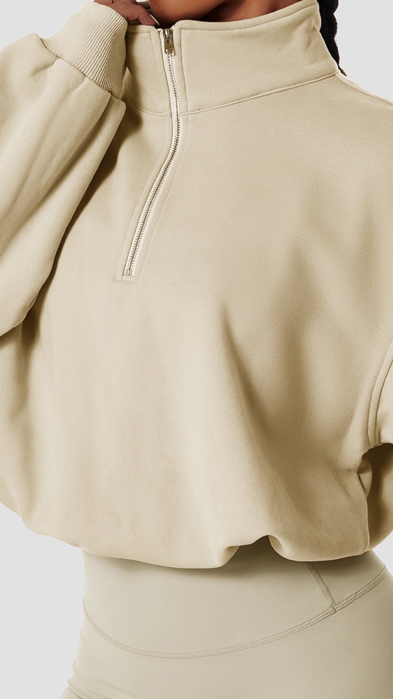 Oversized quarter zip