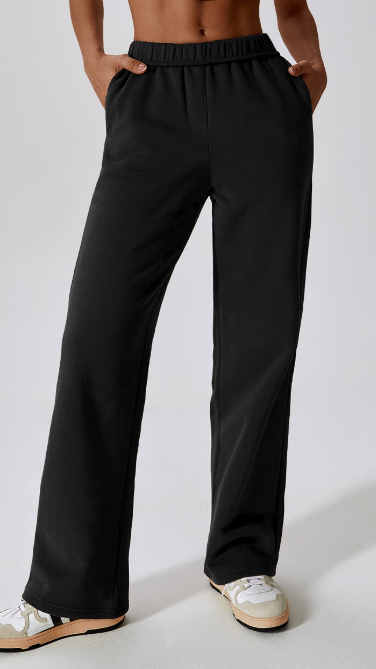Wide leg sweat pant