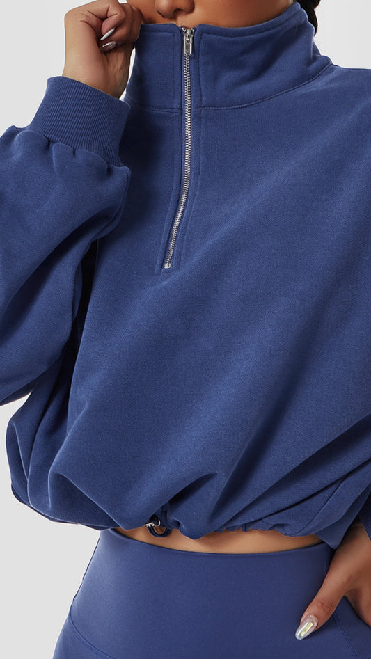 Oversized quarter zip