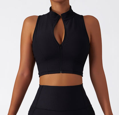 Zip Front Sports Bra